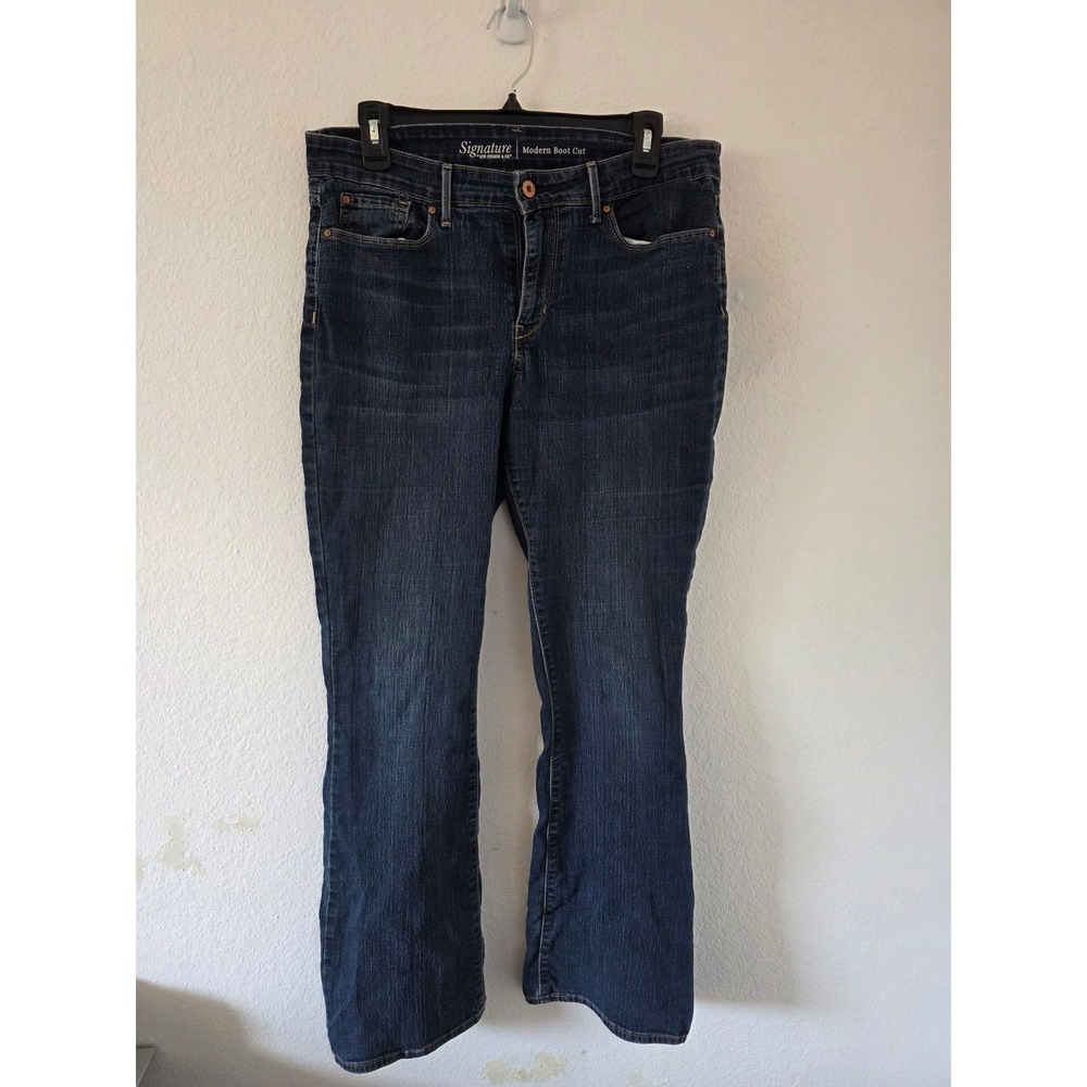 Signature by Levi Strauss & Co Womens Modern Boot Cut Jeans Dark Wash W31 L32